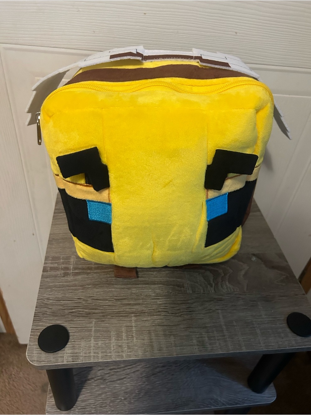 Yellow Plush Character Minecraft backpack